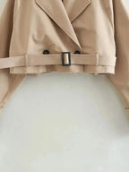 CROPPED DOUBLE-BREASTED TRENCH JACKET SOLELII