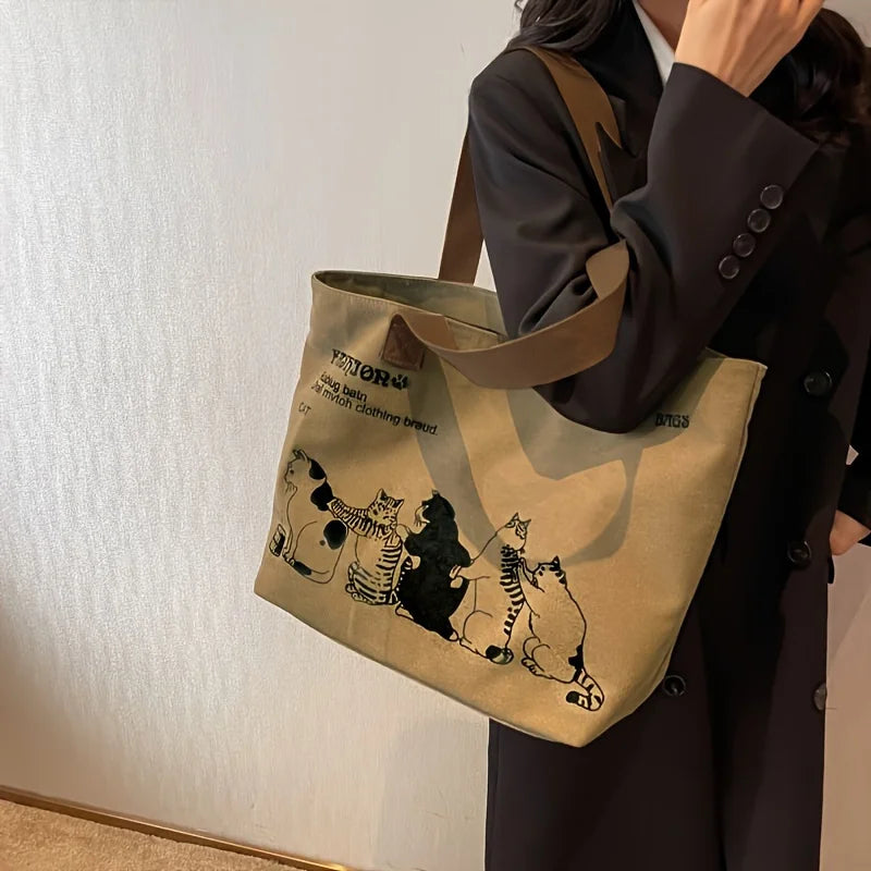 CLASSIC CANVAS ZIPPER TOTE BAG