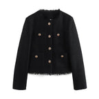 SHORT TWEED JACKET WITH FRONT BUTTONS SOLELII
