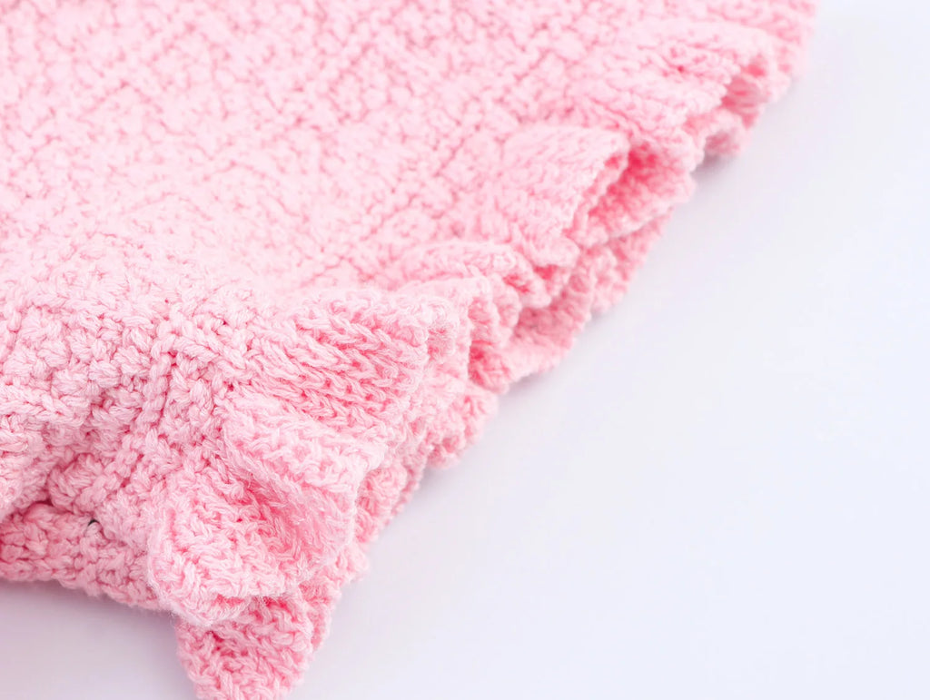 EUROPEAN AND AMERICAN STYLE KNIT CARDIGAN WITH POCKETS