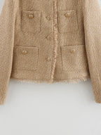 SHORT TWEED JACKET WITH FRONT BUTTONS SOLELII