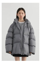 WOMEN’S HOODED DOWN PUFFER JACKET WHITE DUCK DOWN SOLELII