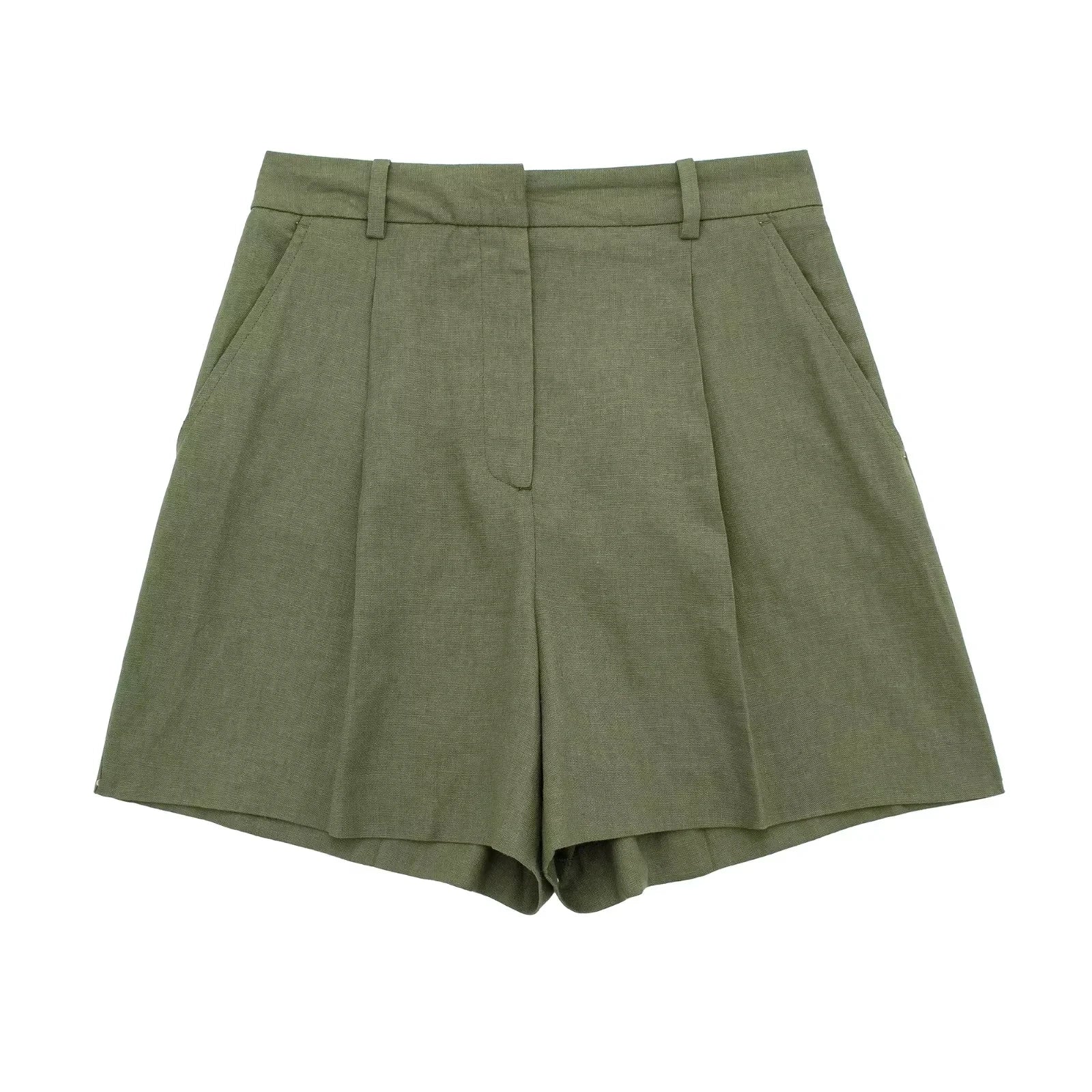 VINTAGE COTTON LINEN SHORTS SET