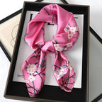 WOMEN'S SILK-LIKE SQUARE SCARF SOLELII