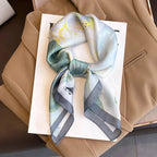 LUXURY PLAID SILK-LIKE SQUARE SCARF Test