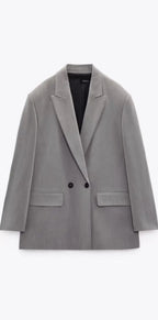 WOMEN'S DOUBLE-BREASTED LOOSE BLAZER SOLELII