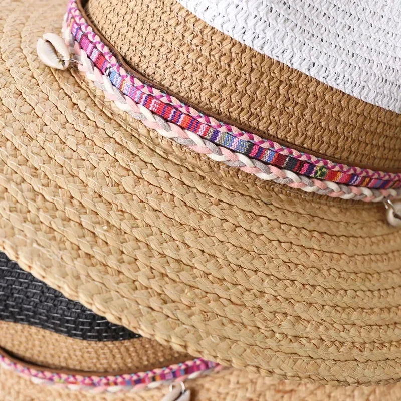 SUMMER BEACH RAFFIA WOVEN SUN HAT