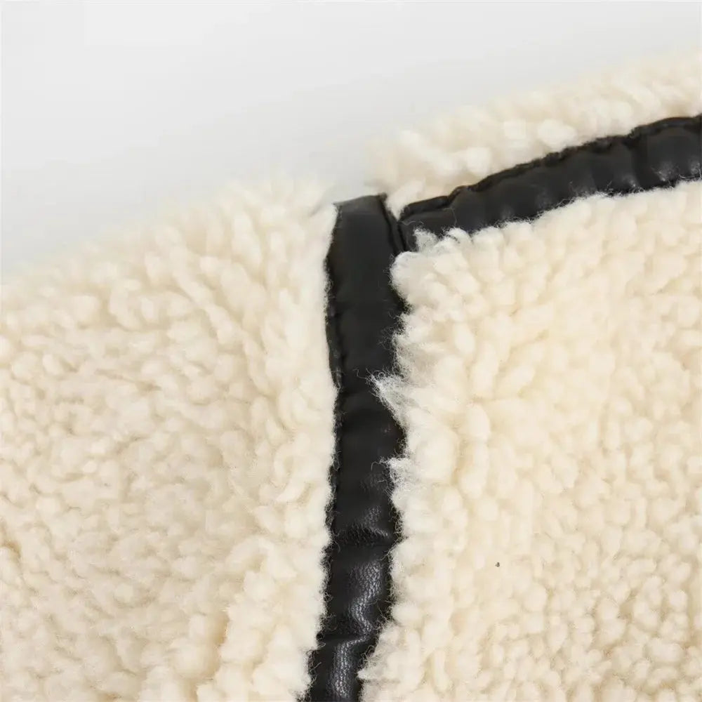 WOMEN’S FAUX FUR BIKER JACKET SOLELII