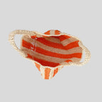 STRIPED STRAW WOVEN TOTE BAG SOLELII