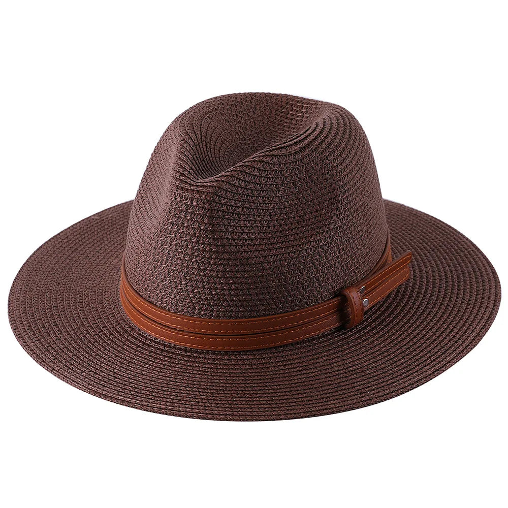 NATURAL PANAMA STRAW FEDORA HAT