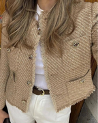 SHORT TWEED JACKET WITH FRONT BUTTONS SOLELII