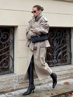 WOMEN'S CROPPED TRENCH COAT SOLELII