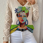 WOMEN’S BOHEMIAN V-NECK PRINTED TOP SOLELII