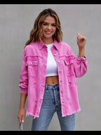 WOMEN’S BOHO OVERSIZED DENIM JACKET SOLELII