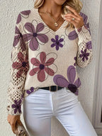 WOMEN’S ELEGANT V-NECK SWEATER ALL SEASON SOLELII