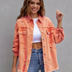 WOMEN’S BOHO OVERSIZED DENIM JACKET SOLELII