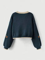 WOMEN’S EMBROIDERED COLOR BLOCK CARDIGAN SOLELII